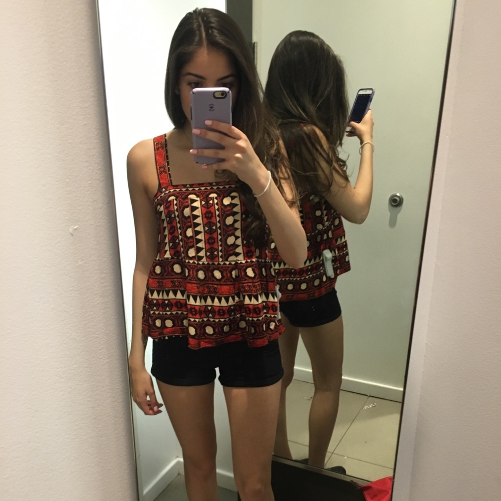 Tribal Print Tank Top - Picture 2 of 3